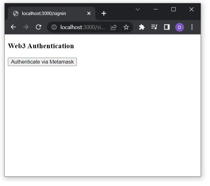 Web3 Authentication Page